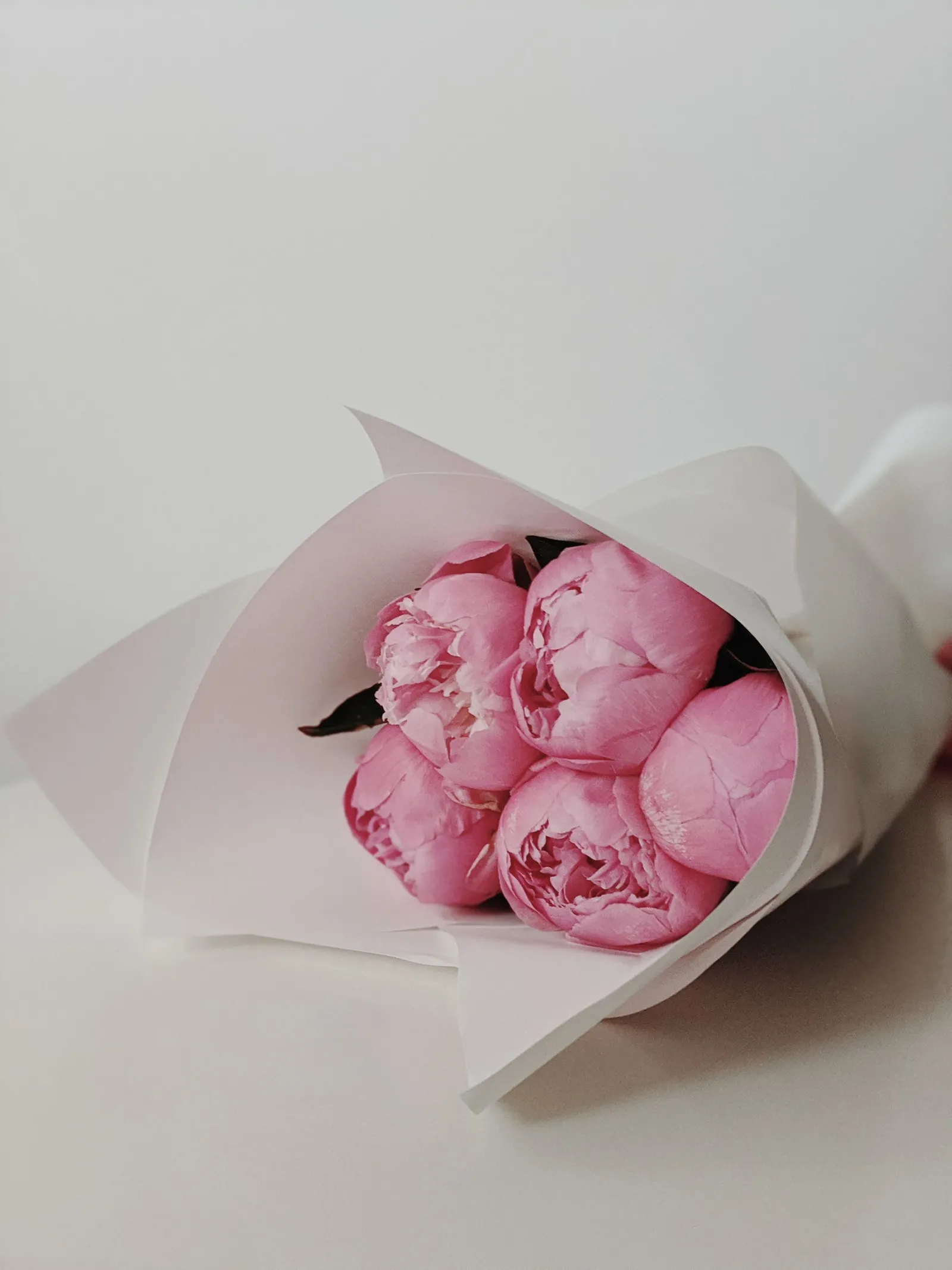Mazzo di peonie rosa